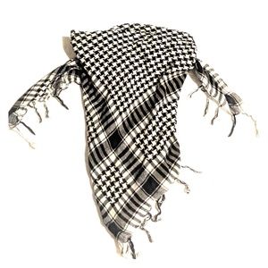 Black and white squre scarf